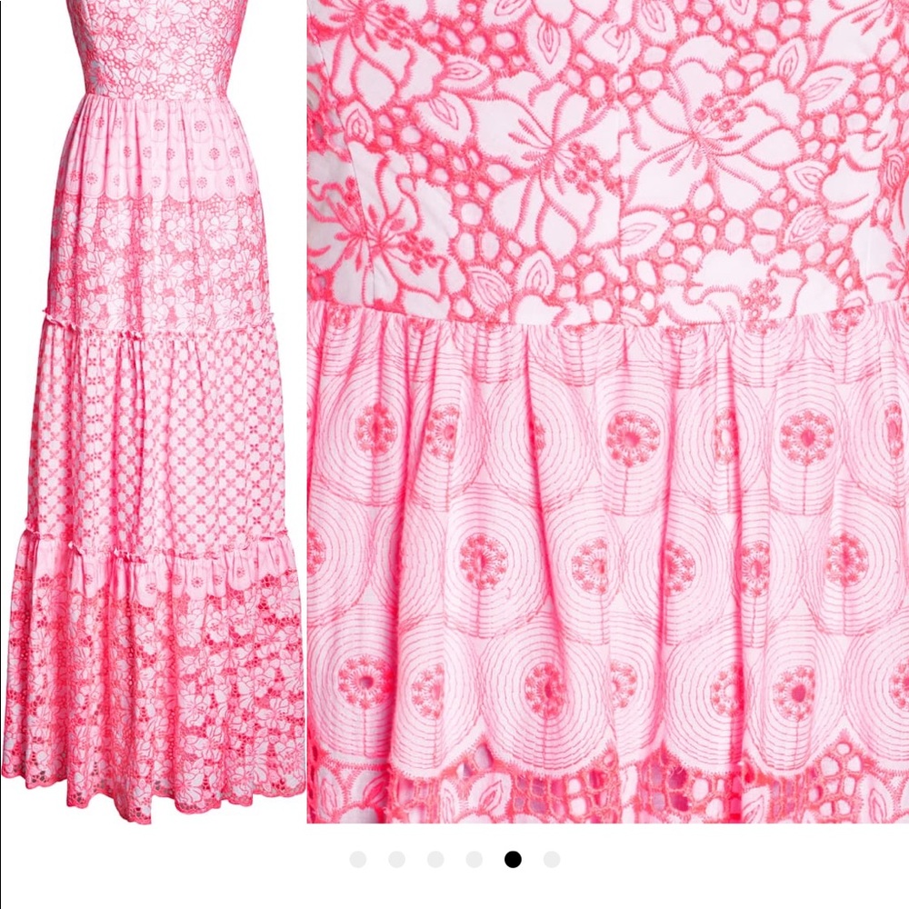 Kyla Embroidered Pink Maxi Dress NWT size 8